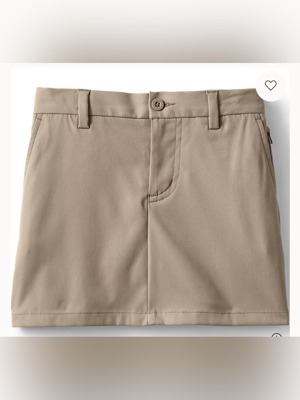 Lands' End Girls Active Performance Chino Skort Top of the Knee NIB